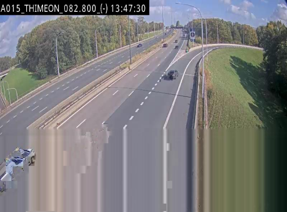 <h2>Caméra trafic Belgique - Thiméon - E42, jonction avec A54 (E420) direction La Louvière/Charleroi - BK 82.82</h2>