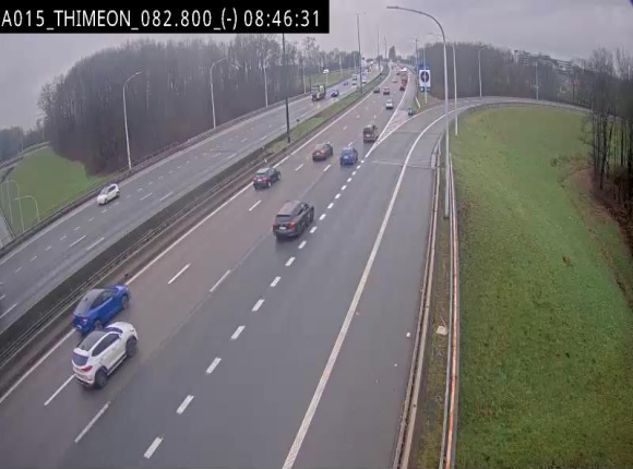<h2>Caméra trafic Belgique - Thiméon - E42, jonction avec A54 (E420) direction La Louvière/Charleroi - BK 82.82</h2>