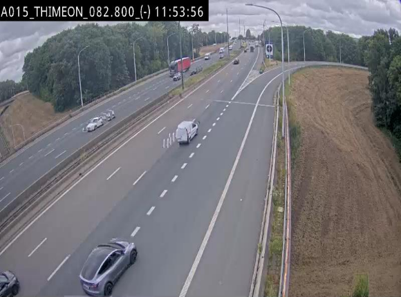 <h2>Caméra trafic Belgique - Thiméon - E42, jonction avec A54 (E420) direction La Louvière/Charleroi - BK 82.82</h2>
