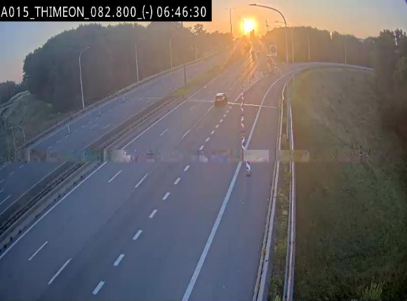 <h2>Caméra trafic Belgique - Thiméon - E42, jonction avec A54 (E420) direction La Louvière/Charleroi - BK 82.82</h2>