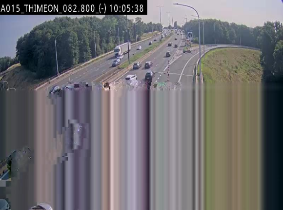 <h2>Caméra trafic Belgique - Thiméon - E42, jonction avec A54 (E420) direction La Louvière/Charleroi - BK 82.82</h2>