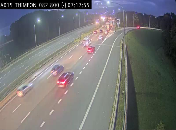 <h2>Caméra trafic Belgique - Thiméon - E42, jonction avec A54 (E420) direction La Louvière/Charleroi - BK 82.82</h2>