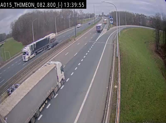 <h2>Caméra trafic Belgique - Thiméon - E42, jonction avec A54 (E420) direction La Louvière/Charleroi - BK 82.82</h2>