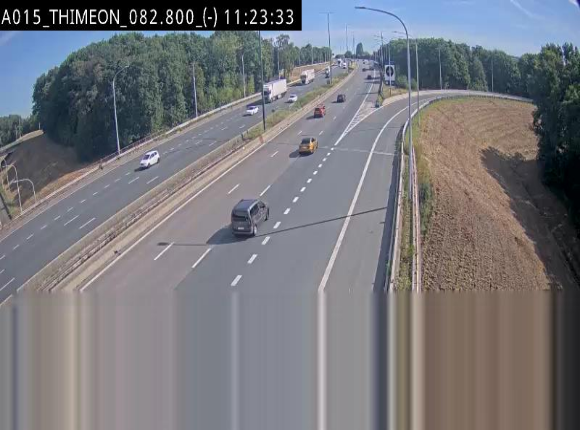 <h2>Caméra trafic Belgique - Thiméon - E42, jonction avec A54 (E420) direction La Louvière/Charleroi - BK 82.82</h2>