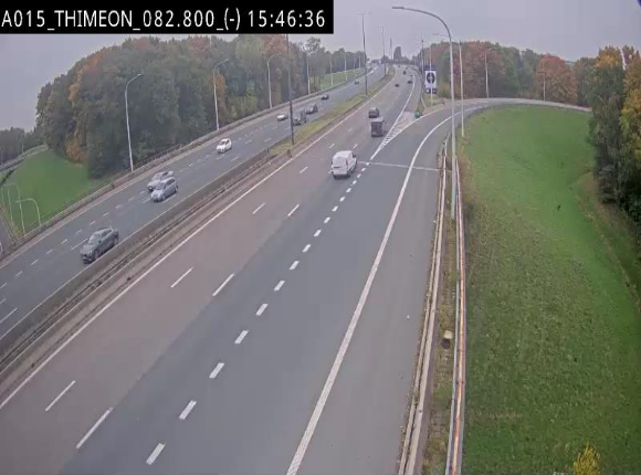 <h2>Caméra trafic Belgique - Thiméon - E42, jonction avec A54 (E420) direction La Louvière/Charleroi - BK 82.82</h2>
