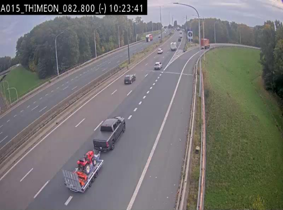 <h2>Caméra trafic Belgique - Thiméon - E42, jonction avec A54 (E420) direction La Louvière/Charleroi - BK 82.82</h2>
