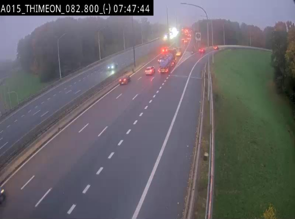 <h2>Caméra trafic Belgique - Thiméon - E42, jonction avec A54 (E420) direction La Louvière/Charleroi - BK 82.82</h2>
