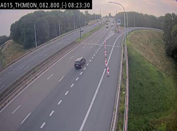 <h2>Caméra trafic Belgique - Thiméon - E42, jonction avec A54 (E420) direction La Louvière/Charleroi - BK 82.82</h2>