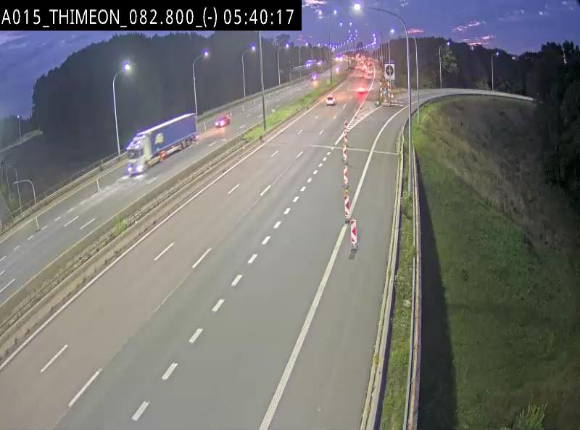 <h2>Caméra trafic Belgique - Thiméon - E42, jonction avec A54 (E420) direction La Louvière/Charleroi - BK 82.82</h2>