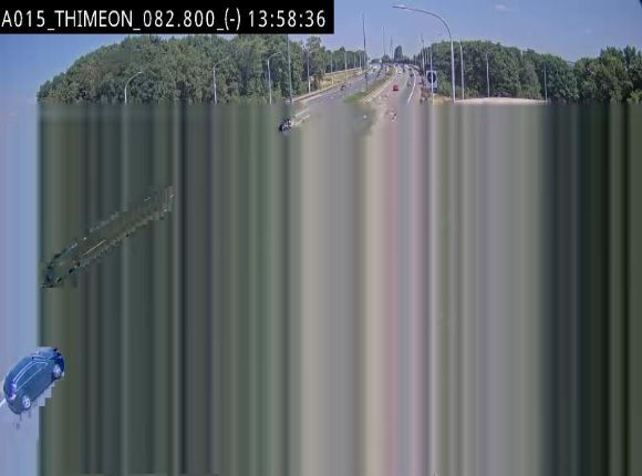 <h2>Caméra trafic Belgique - Thiméon - E42, jonction avec A54 (E420) direction La Louvière/Charleroi - BK 82.82</h2>