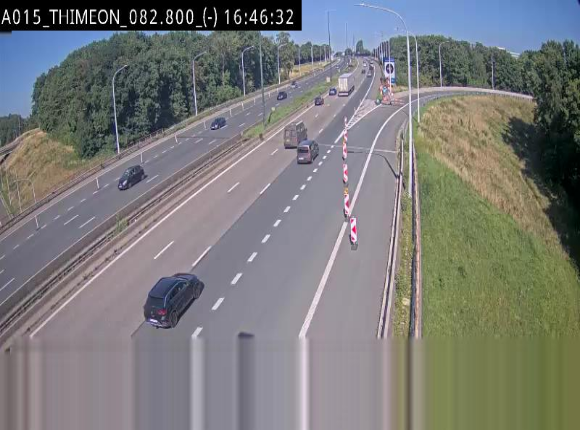 <h2>Caméra trafic Belgique - Thiméon - E42, jonction avec A54 (E420) direction La Louvière/Charleroi - BK 82.82</h2>