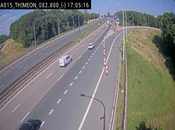 <h2>Caméra trafic Belgique - Thiméon - E42, jonction avec A54 (E420) direction La Louvière/Charleroi - BK 82.82</h2>