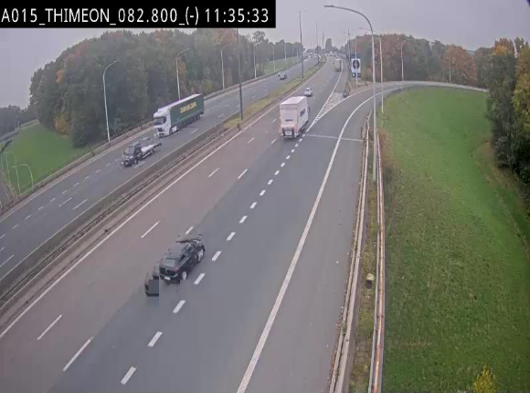 <h2>Caméra trafic Belgique - Thiméon - E42, jonction avec A54 (E420) direction La Louvière/Charleroi - BK 82.82</h2>