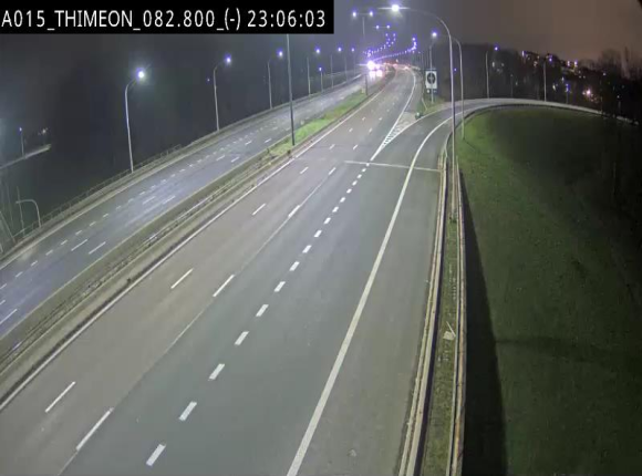 Caméra trafic Belgique - Thiméon - E42, jonction avec A54 (E420) direction La Louvière/Charleroi - BK 82.82
