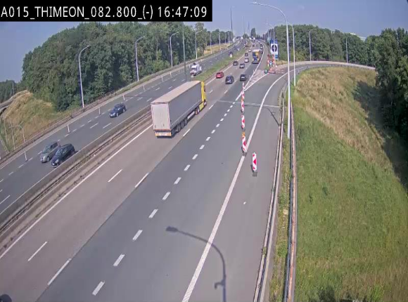 <h2>Caméra trafic Belgique - Thiméon - E42, jonction avec A54 (E420) direction La Louvière/Charleroi - BK 82.82</h2>