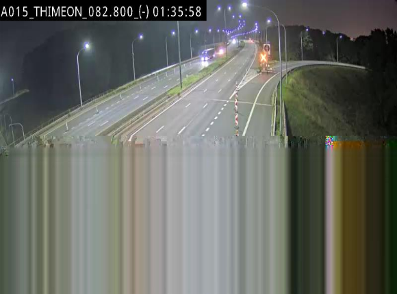 <h2>Caméra trafic Belgique - Thiméon - E42, jonction avec A54 (E420) direction La Louvière/Charleroi - BK 82.82</h2>