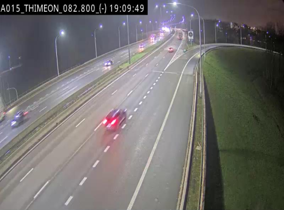 Caméra trafic Belgique - Thiméon - E42, jonction avec A54 (E420) direction La Louvière/Charleroi - BK 82.82
