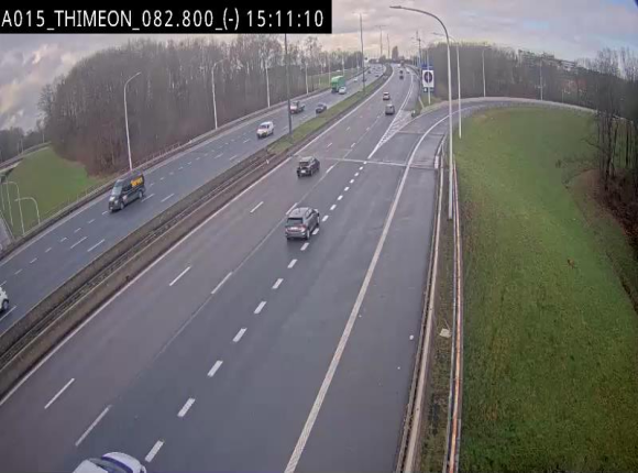 <h2>Caméra trafic Belgique - Thiméon - E42, jonction avec A54 (E420) direction La Louvière/Charleroi - BK 82.82</h2>