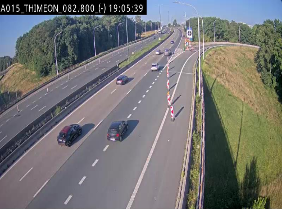 <h2>Caméra trafic Belgique - Thiméon - E42, jonction avec A54 (E420) direction La Louvière/Charleroi - BK 82.82</h2>