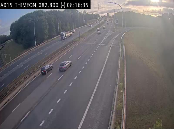 <h2>Caméra trafic Belgique - Thiméon - E42, jonction avec A54 (E420) direction La Louvière/Charleroi - BK 82.82</h2>