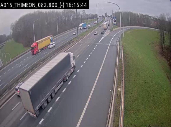 <h2>Caméra trafic Belgique - Thiméon - E42, jonction avec A54 (E420) direction La Louvière/Charleroi - BK 82.82</h2>
