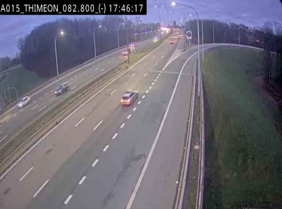 <h2>Caméra trafic Belgique - Thiméon - E42, jonction avec A54 (E420) direction La Louvière/Charleroi - BK 82.82</h2>