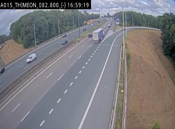 <h2>Caméra trafic Belgique - Thiméon - E42, jonction avec A54 (E420) direction La Louvière/Charleroi - BK 82.82</h2>