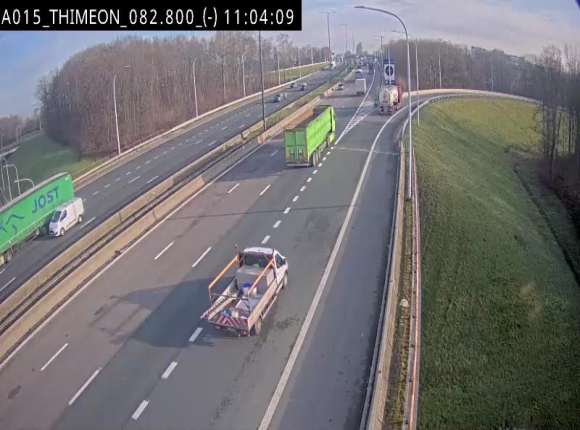 <h2>Caméra trafic Belgique - Thiméon - E42, jonction avec A54 (E420) direction La Louvière/Charleroi - BK 82.82</h2>