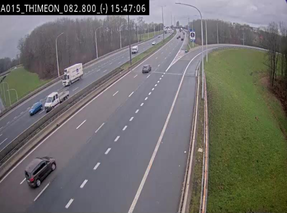 <h2>Caméra trafic Belgique - Thiméon - E42, jonction avec A54 (E420) direction La Louvière/Charleroi - BK 82.82</h2>