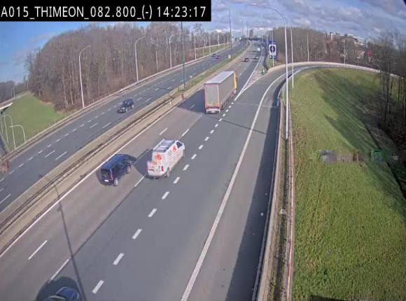 <h2>Caméra trafic Belgique - Thiméon - E42, jonction avec A54 (E420) direction La Louvière/Charleroi - BK 82.82</h2>