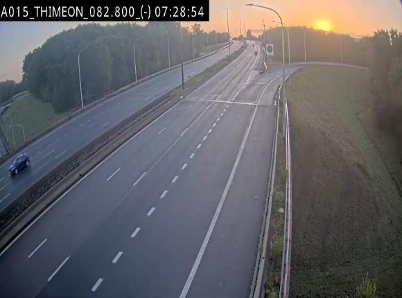 <h2>Caméra trafic Belgique - Thiméon - E42, jonction avec A54 (E420) direction La Louvière/Charleroi - BK 82.82</h2>