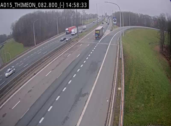 <h2>Caméra trafic Belgique - Thiméon - E42, jonction avec A54 (E420) direction La Louvière/Charleroi - BK 82.82</h2>
