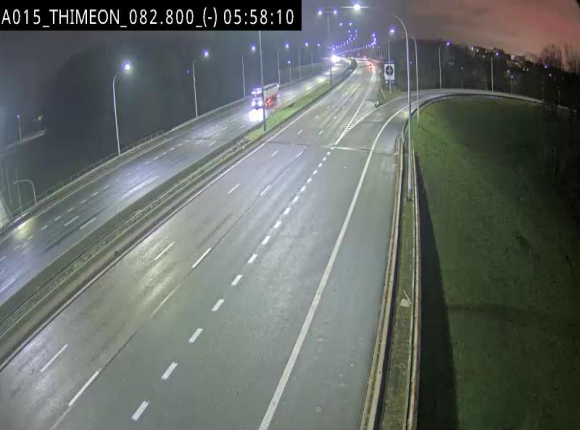 Caméra trafic Belgique - Thiméon - E42, jonction avec A54 (E420) direction La Louvière/Charleroi - BK 82.82