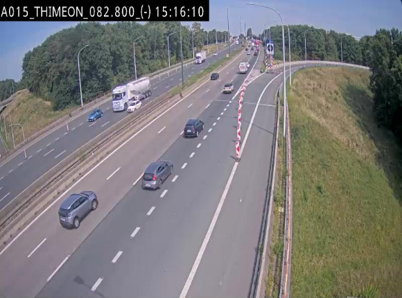 <h2>Caméra trafic Belgique - Thiméon - E42, jonction avec A54 (E420) direction La Louvière/Charleroi - BK 82.82</h2>