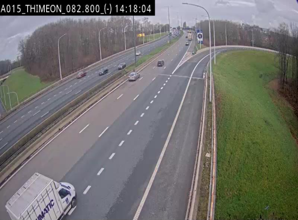 <h2>Caméra trafic Belgique - Thiméon - E42, jonction avec A54 (E420) direction La Louvière/Charleroi - BK 82.82</h2>