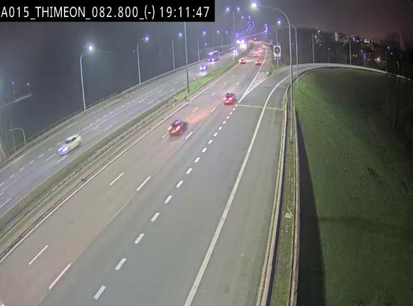 <h2>Caméra trafic Belgique - Thiméon - E42, jonction avec A54 (E420) direction La Louvière/Charleroi - BK 82.82</h2>