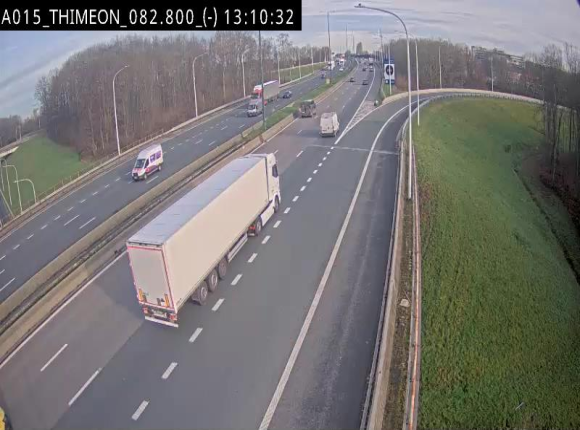 <h2>Caméra trafic Belgique - Thiméon - E42, jonction avec A54 (E420) direction La Louvière/Charleroi - BK 82.82</h2>