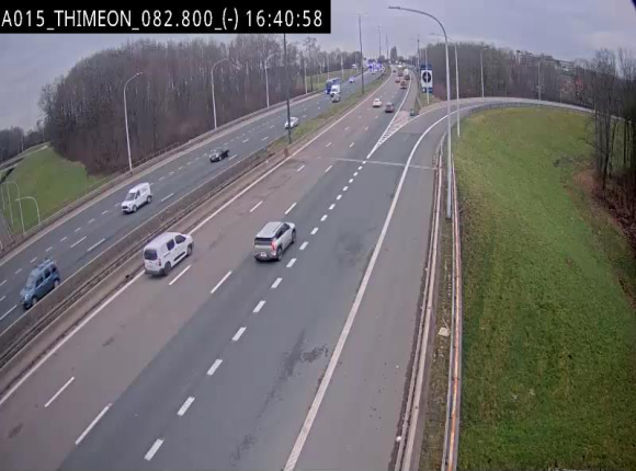 <h2>Caméra trafic Belgique - Thiméon - E42, jonction avec A54 (E420) direction La Louvière/Charleroi - BK 82.82</h2>