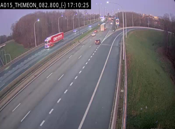 <h2>Caméra trafic Belgique - Thiméon - E42, jonction avec A54 (E420) direction La Louvière/Charleroi - BK 82.82</h2>