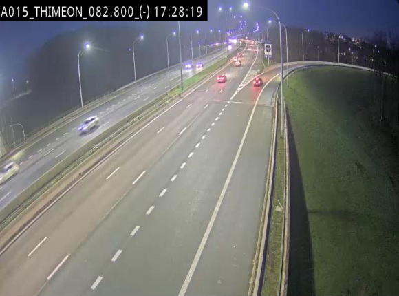 <h2>Caméra trafic Belgique - Thiméon - E42, jonction avec A54 (E420) direction La Louvière/Charleroi - BK 82.82</h2>