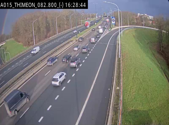 <h2>Caméra trafic Belgique - Thiméon - E42, jonction avec A54 (E420) direction La Louvière/Charleroi - BK 82.82</h2>