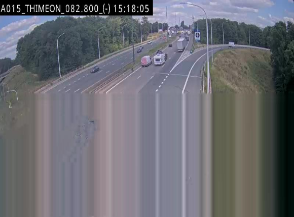 Caméra trafic Belgique - Thiméon - E42, jonction avec A54 (E420) direction La Louvière/Charleroi - BK 82.82