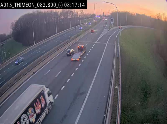 <h2>Caméra trafic Belgique - Thiméon - E42, jonction avec A54 (E420) direction La Louvière/Charleroi - BK 82.82</h2>