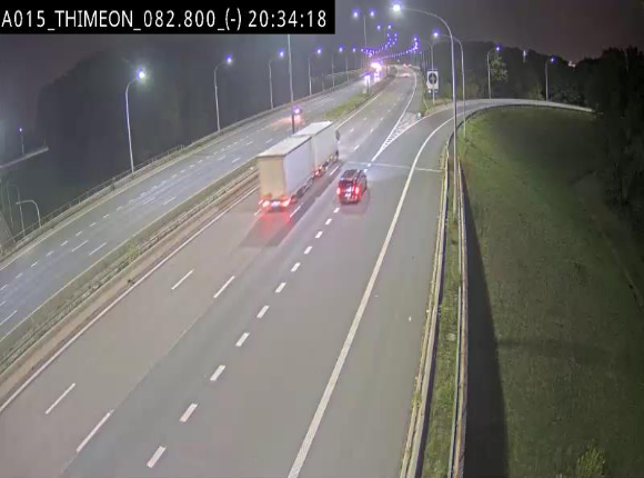 Caméra trafic Belgique - Thiméon - E42, jonction avec A54 (E420) direction La Louvière/Charleroi - BK 82.82