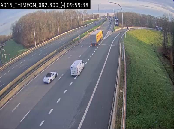 <h2>Caméra trafic Belgique - Thiméon - E42, jonction avec A54 (E420) direction La Louvière/Charleroi - BK 82.82</h2>
