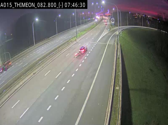 <h2>Caméra trafic Belgique - Thiméon - E42, jonction avec A54 (E420) direction La Louvière/Charleroi - BK 82.82</h2>
