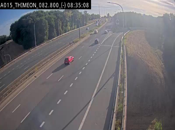 <h2>Caméra trafic Belgique - Thiméon - E42, jonction avec A54 (E420) direction La Louvière/Charleroi - BK 82.82</h2>