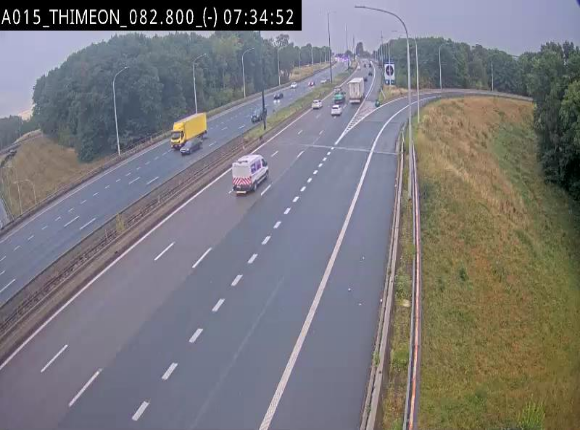 <h2>Caméra trafic Belgique - Thiméon - E42, jonction avec A54 (E420) direction La Louvière/Charleroi - BK 82.82</h2>