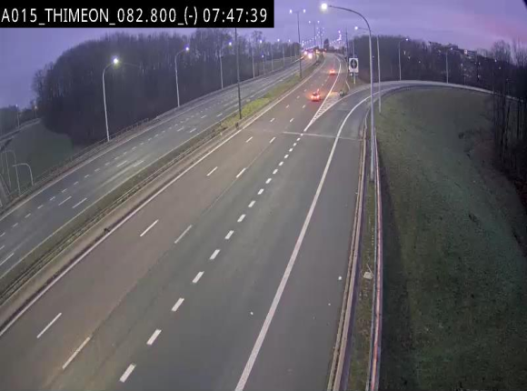 <h2>Caméra trafic Belgique - Thiméon - E42, jonction avec A54 (E420) direction La Louvière/Charleroi - BK 82.82</h2>