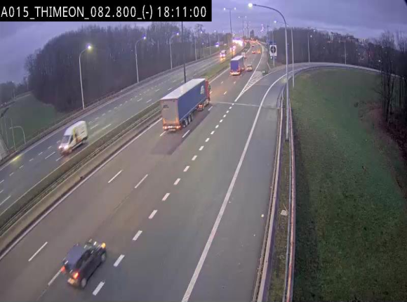 <h2>Caméra trafic Belgique - Thiméon - E42, jonction avec A54 (E420) direction La Louvière/Charleroi - BK 82.82</h2>